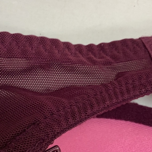 Victoria’s Secret PINK Date Push Up Burgundy Wine Embroidered Lace Bra NWOT - Picture 11 of 11